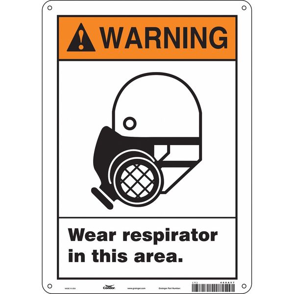 Safety Sign, 14 in Height, 10 in Width, Aluminum, Vertical Rectangle, English, 468A57