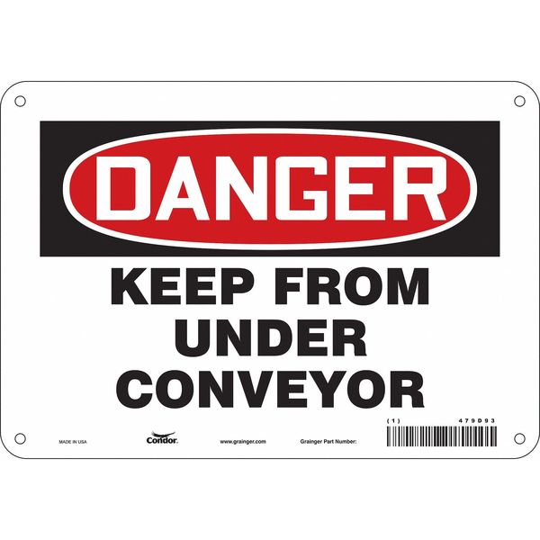 Safety Sign, 7 in Height, 10 in Width, Aluminum, Vertical Rectangle, English, 479D93