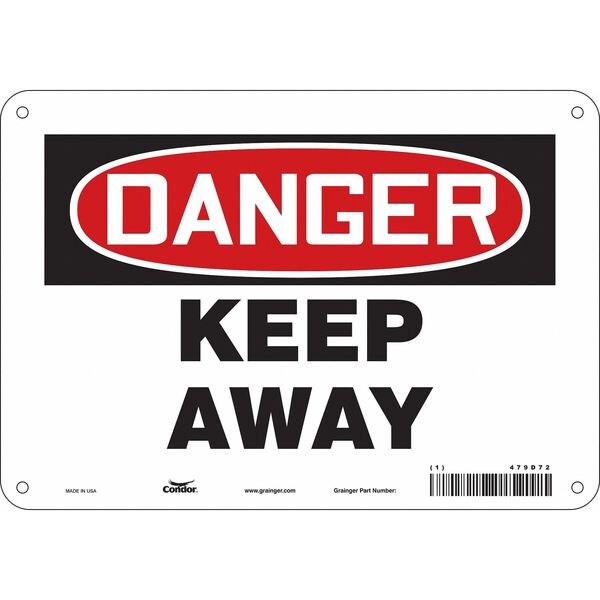 Safety Sign, 7 in Height, 10 in Width, Aluminum, Vertical Rectangle, English, 479D72