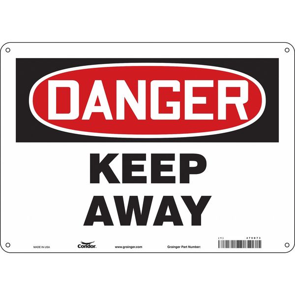 Safety Sign, 10 in Height, 14 in Width, Aluminum, Horizontal Rectangle, English, 479D73
