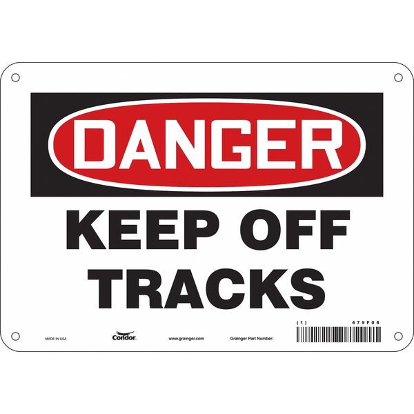 Safety Sign, 7 in Height, 10 in Width, Aluminum, Vertical Rectangle, English, 479F08