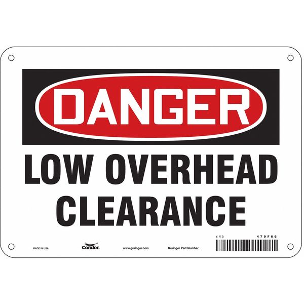 Safety Sign, 7 in Height, 10 in Width, Aluminum, Vertical Rectangle, English, 479F66