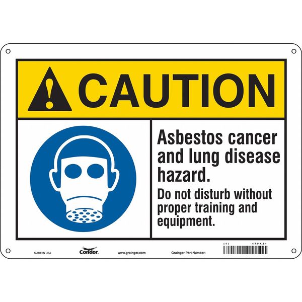 Safety Sign, 10 in Height, 14 in Width, Aluminum, Horizontal Rectangle, English, 479K21