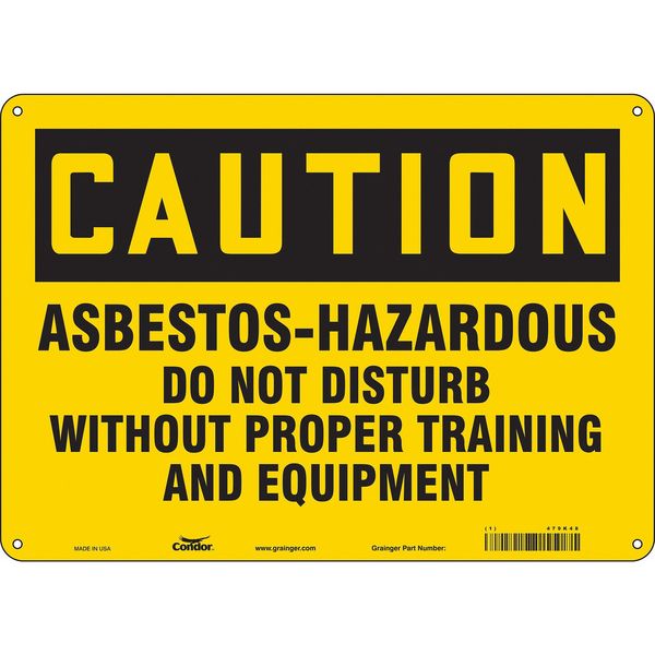 Safety Sign, 10 in Height, 14 in Width, Aluminum, Horizontal Rectangle, English, 479K48