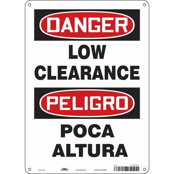 Safety Sign, 14 in Height, 10 in Width, Aluminum, Vertical Rectangle, English, 479L87