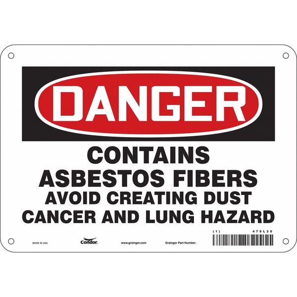 Safety Sign, 7 in Height, 10 in Width, Aluminum, Vertical Rectangle, English, 479L30