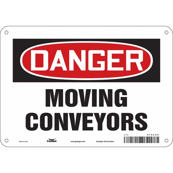 Safety Sign, 7 in Height, 10 in Width, Aluminum, Vertical Rectangle, English, 479L65