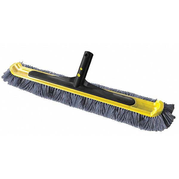Pool Brush, Al, Black/Yellow/Enameled, 20