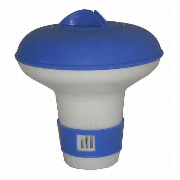 Chemical Dispenser, Plastic, Blue/Wht, 6