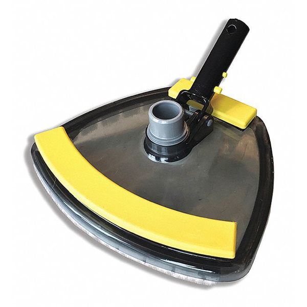 Pool Vacuum, Plastic, Black/Yllw, 11-7/8
