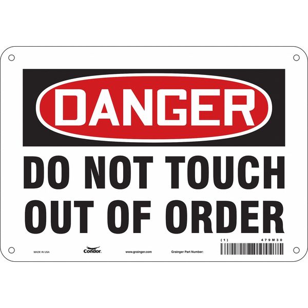 Safety Sign, 7 in Height, 10 in Width, Aluminum, Vertical Rectangle, English, 479M30