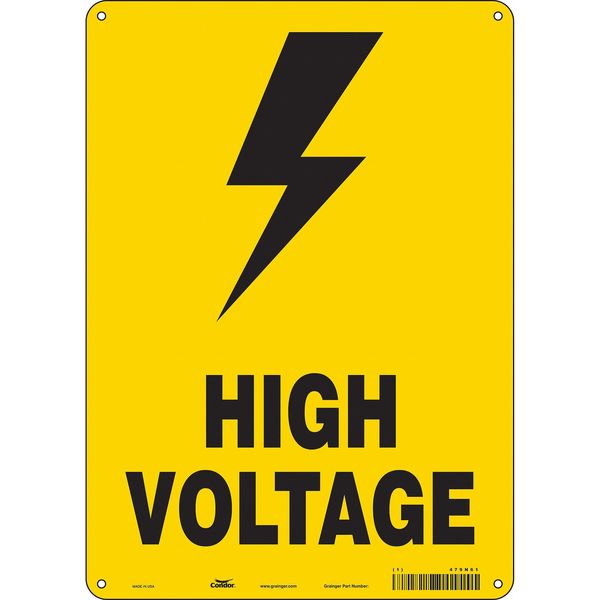 Safety Sign, 14 in Height, 10 in Width, Aluminum, Vertical Rectangle, English, 479N61