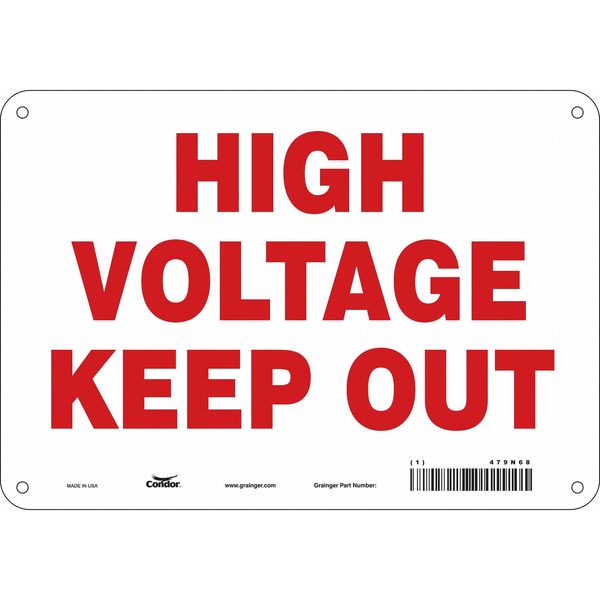 Safety Sign, 7 in Height, 10 in Width, Aluminum, Vertical Rectangle, English, 479N68