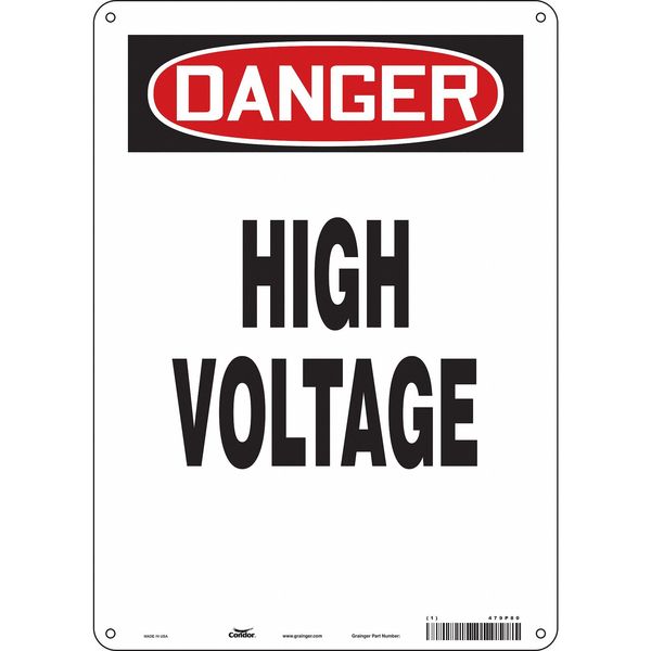 Safety Sign, 14 in Height, 10 in Width, Aluminum, Vertical Rectangle, English, 479P80