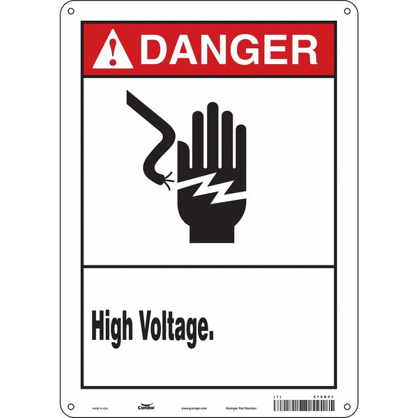 Safety Sign, 14 in Height, 10 in Width, Aluminum, Vertical Rectangle, English, 479P96