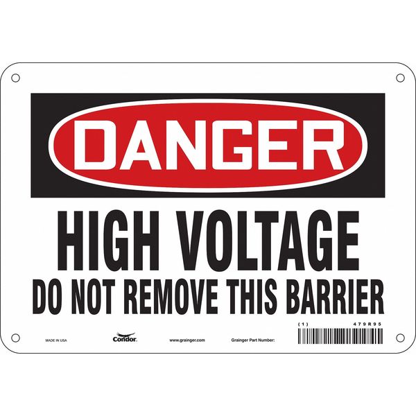 Safety Sign, 7 in Height, 10 in Width, Aluminum, Vertical Rectangle, English, 479R95