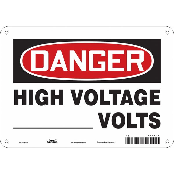 Safety Sign, 7 in Height, 10 in Width, Aluminum, Vertical Rectangle, English, 479R34