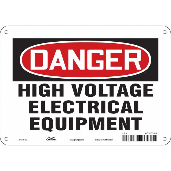 Safety Sign, 7 in Height, 10 in Width, Aluminum, Vertical Rectangle, English, 479T06