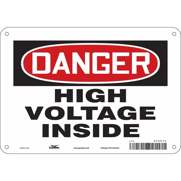 Safety Sign, 7 in Height, 10 in Width, Aluminum, Vertical Rectangle, English, 479T13