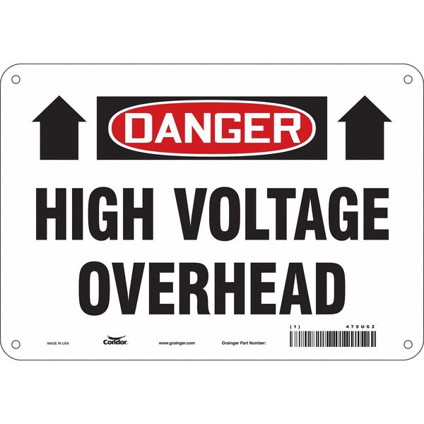 Safety Sign, 7 in Height, 10 in Width, Aluminum, Vertical Rectangle, English, 479U62