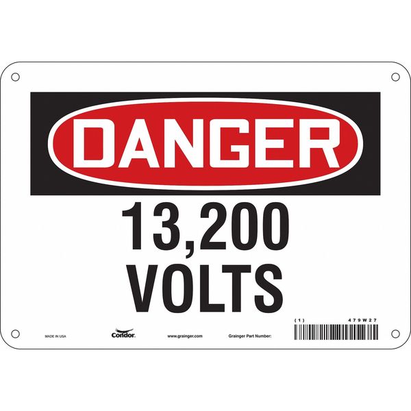 Safety Sign, 7 in Height, 10 in Width, Aluminum, Vertical Rectangle, English, 479W27
