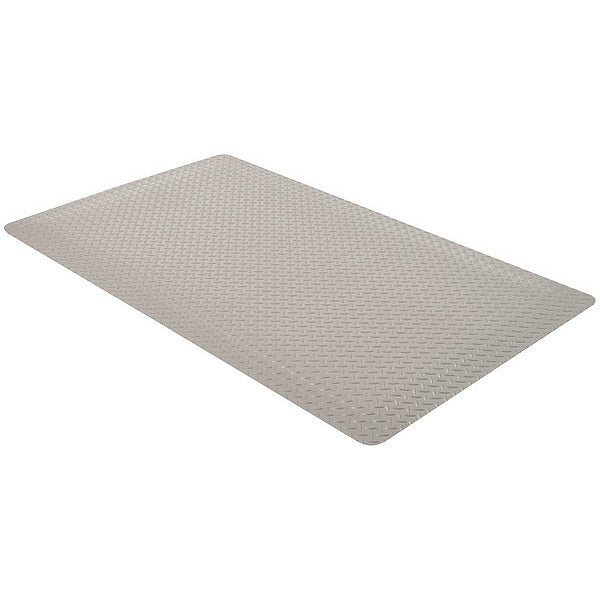 Antifatigue Runner, Gray, 12 ft L x 3 ft W, Vinyl Surface With Dense Closed PVC Foam Base