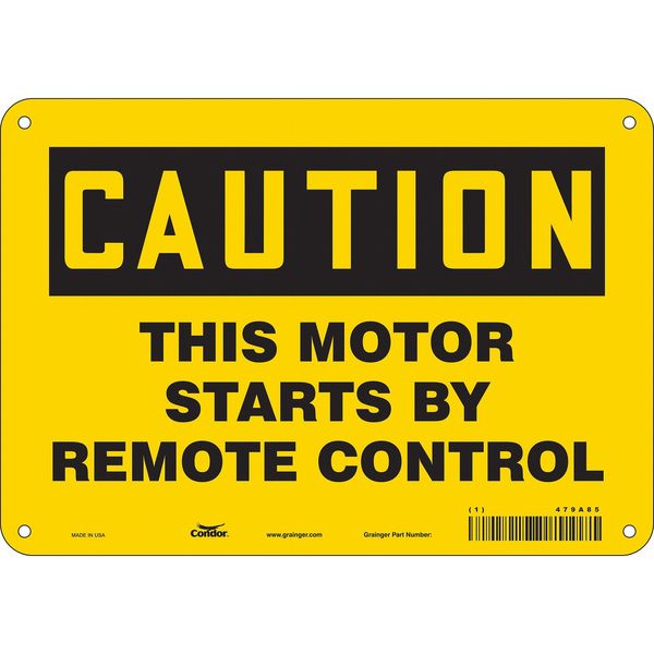 Safety Sign, 7 in Height, 10 in Width, Aluminum, Vertical Rectangle, English, 479A85