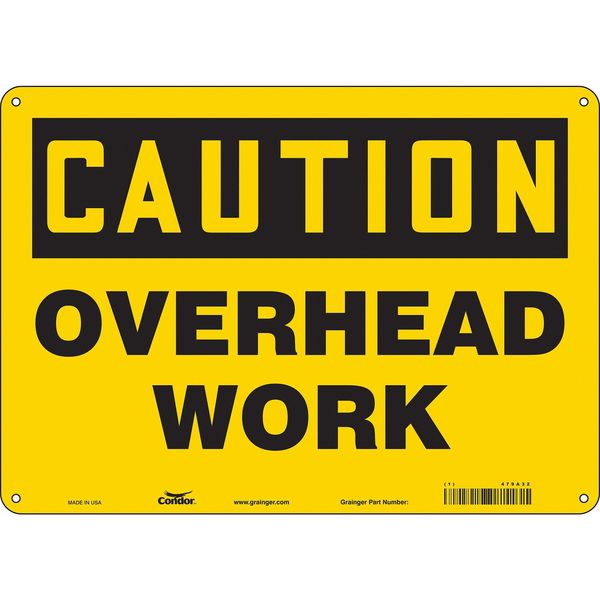 Safety Sign, 10 in Height, 14 in Width, Aluminum, Horizontal Rectangle, English, 479A32