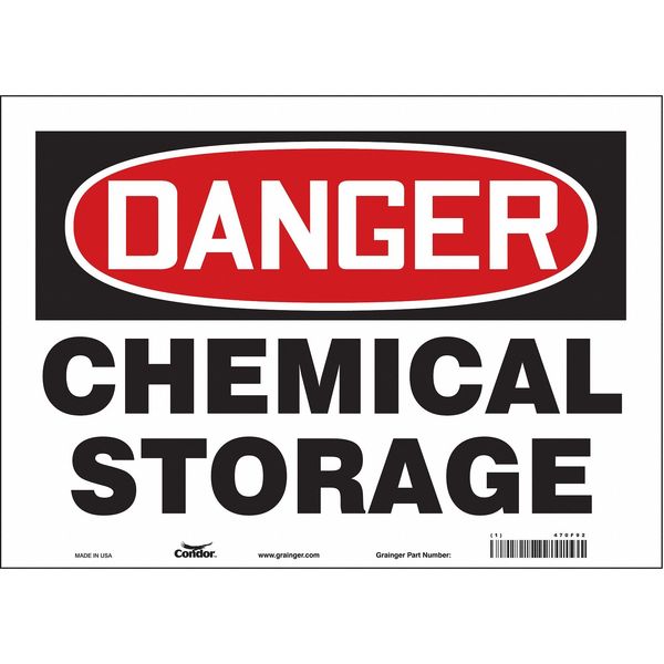 Safety Sign, 10 in Height, 14 in Width, Vinyl, Horizontal Rectangle, English, 470F92