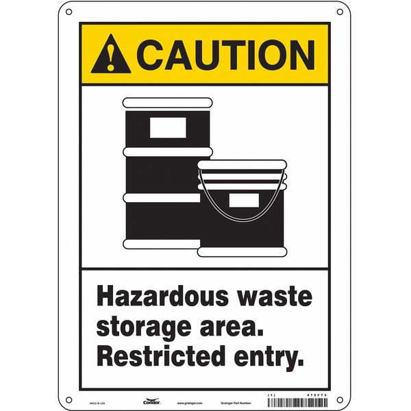 Safety Sign, 14 in Height, 10 in Width, Aluminum, Vertical Rectangle, English, 470F73