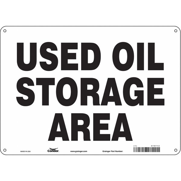 Safety Sign, 10 in Height, 14 in Width, Aluminum, Horizontal Rectangle, English, 470F12