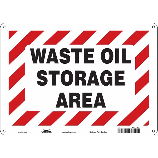 Safety Sign, 10 in Height, 14 in Width, Aluminum, Horizontal Rectangle, English, 470F17