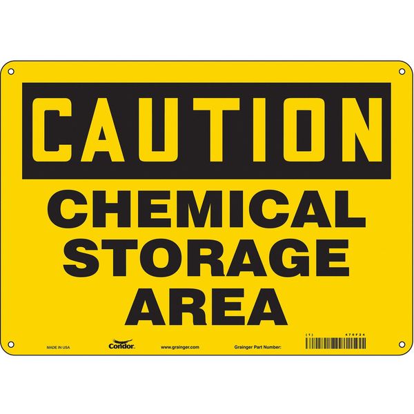 Safety Sign, 10 in Height, 14 in Width, Aluminum, Horizontal Rectangle, English, 470F24