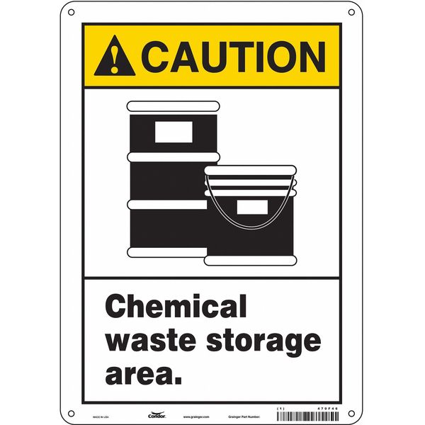 Safety Sign, 14 in Height, 10 in Width, Aluminum, Vertical Rectangle, English, 470F46
