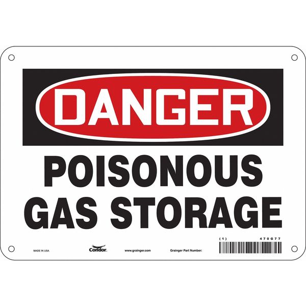 Safety Sign, 7 in Height, 10 in Width, Aluminum, Vertical Rectangle, English, 470G77