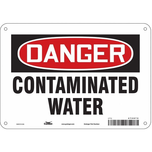 Safety Sign, 7 in Height, 10 in Width, Aluminum, Vertical Rectangle, English, 470H79