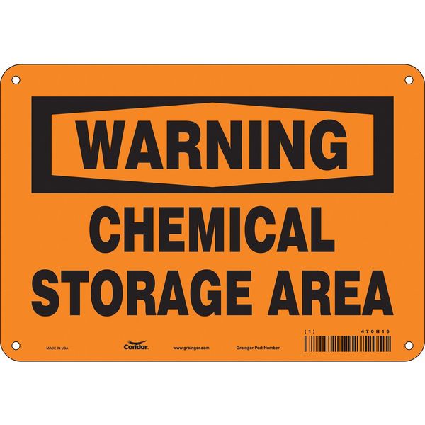 Safety Sign, 7 in Height, 10 in Width, Aluminum, Vertical Rectangle, English, 470H16