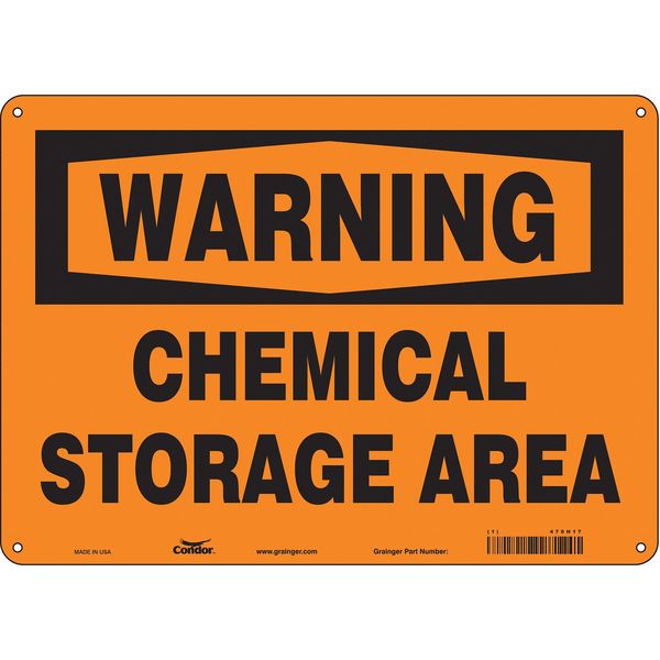 Safety Sign, 10 in Height, 14 in Width, Aluminum, Horizontal Rectangle, English, 470H17