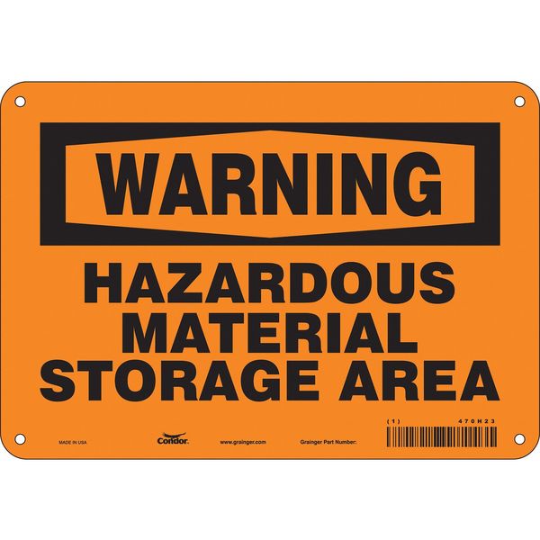 Safety Sign, 7 in Height, 10 in Width, Aluminum, Vertical Rectangle, English, 470H23