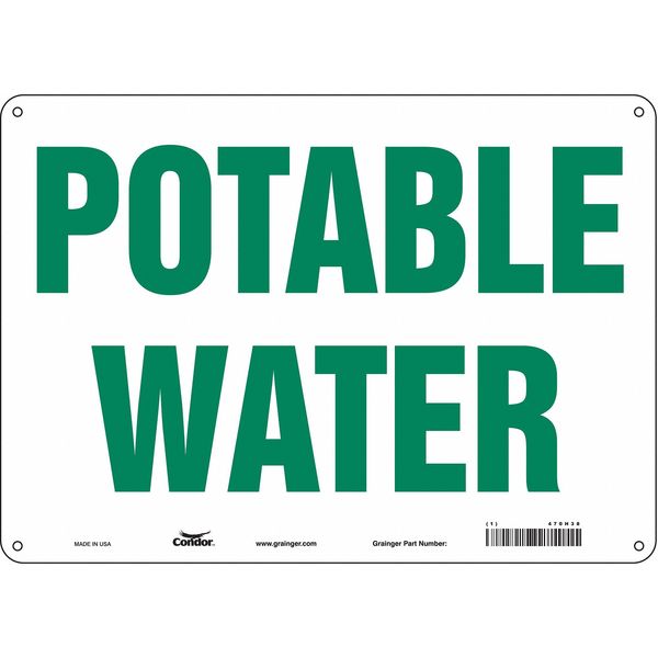 Safety Sign, 10 in Height, 14 in Width, Aluminum, Horizontal Rectangle, English, 470H38