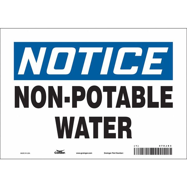 Safety Sign, 7 in Height, 10 in Width, Vinyl, Vertical Rectangle, English, 470J83