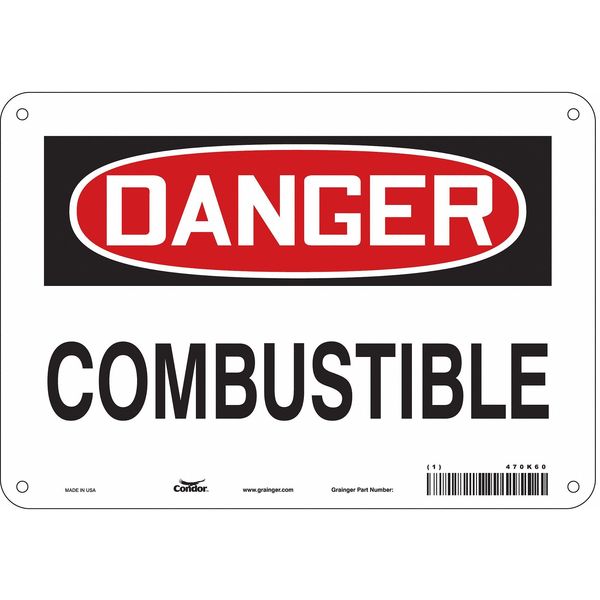 Safety Sign, 7 in Height, 10 in Width, Aluminum, Vertical Rectangle, English, 470K60