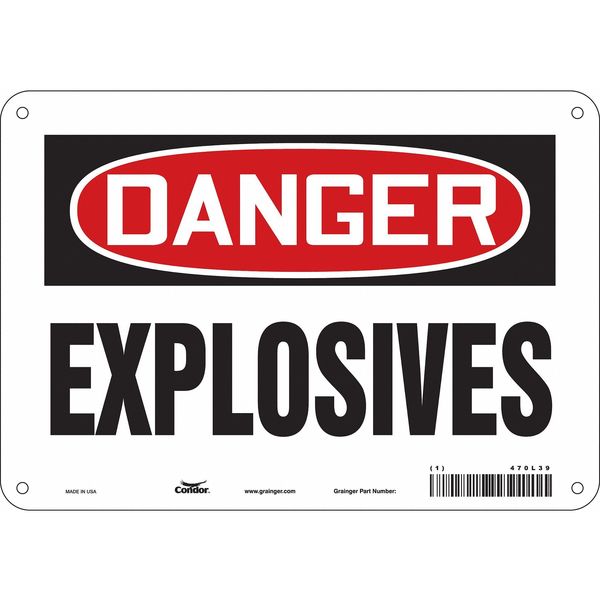Safety Sign, 7 in Height, 10 in Width, Aluminum, Vertical Rectangle, English, 470L39
