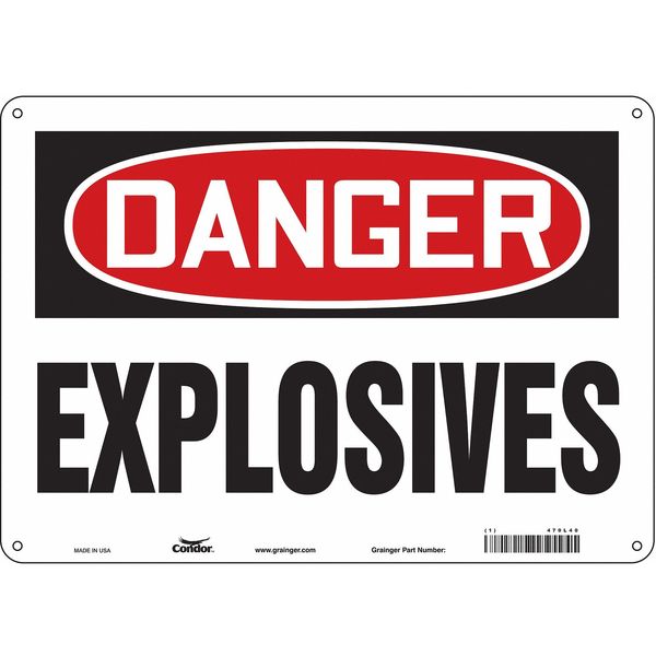 Safety Sign, 10 in Height, 14 in Width, Aluminum, Horizontal Rectangle, English, 470L40