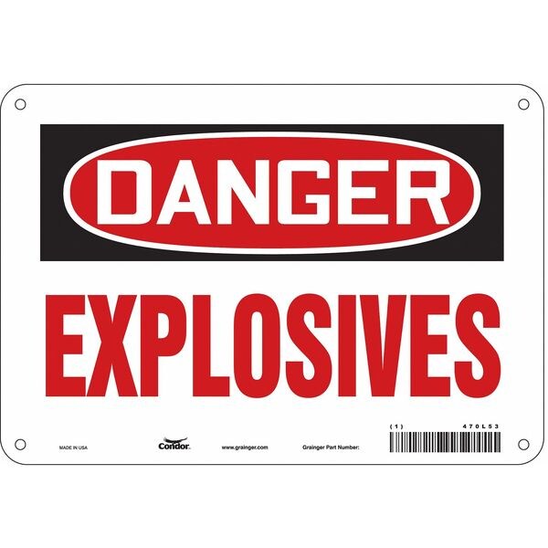 Safety Sign, 7 in Height, 10 in Width, Aluminum, Vertical Rectangle, English, 470L53