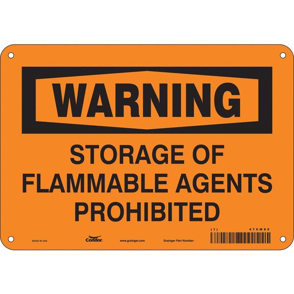 Safety Sign, 7 in Height, 10 in Width, Aluminum, Vertical Rectangle, English, 470M80