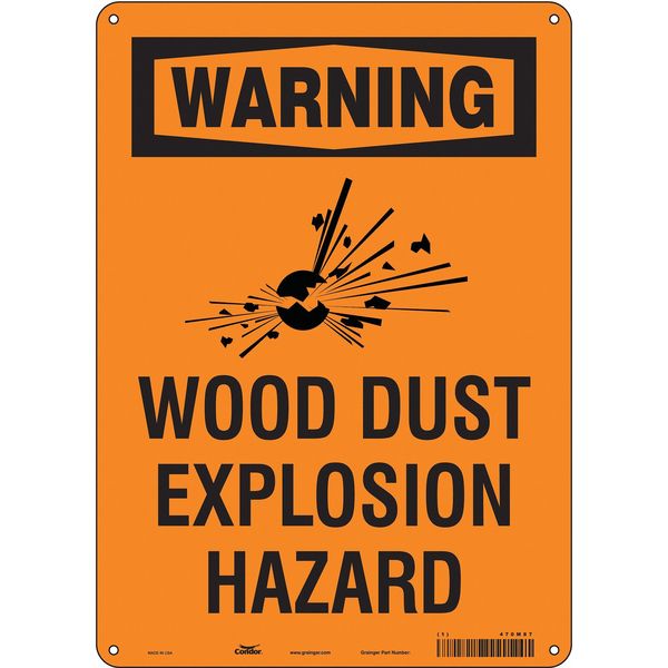 Safety Sign, 14 in Height, 10 in Width, Aluminum, Vertical Rectangle, English, 470M87