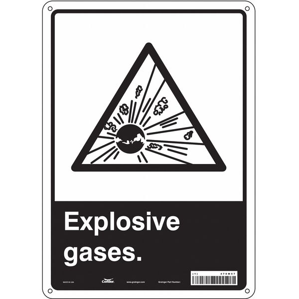 Safety Sign, 14 in Height, 10 in Width, Aluminum, Vertical Rectangle, English, 470M57