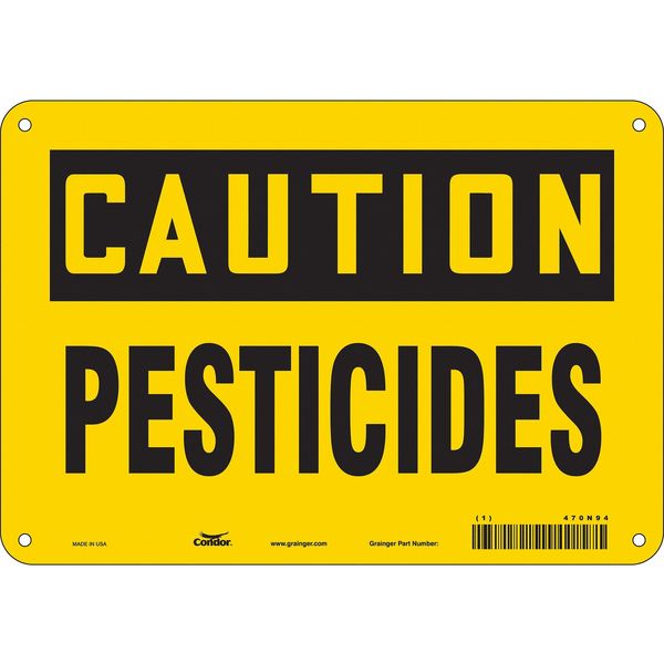 Safety Sign, 7 in Height, 10 in Width, Aluminum, Vertical Rectangle, English, 470N94