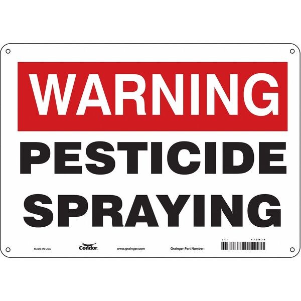 Safety Sign, 10 in Height, 14 in Width, Aluminum, Horizontal Rectangle, English, 470N74